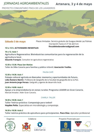Artenara: Jornadas Agroambientales. Proyecto comunitario Finca los Lavaderos