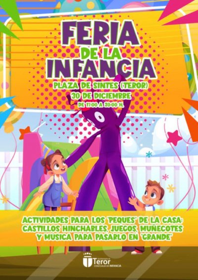 Teror: La Feria de la Infancia ofrece este viernes una animada tarde de actividades en la carpa de la Plaza de Sintes
