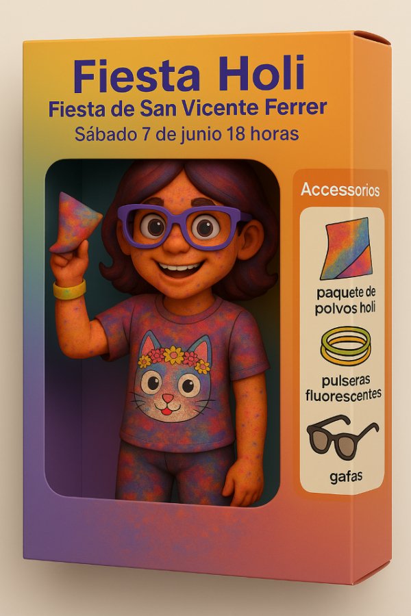 Valleseco se llena de color en una nueva edición de la Fiesta Holi