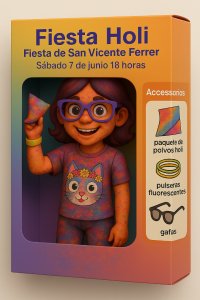 Valleseco se llena de color en una nueva edici&oacute;n de la Fiesta Holi