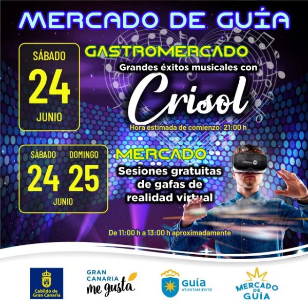 El Mercado de Guía acoge este sábado la actuación musical de Crisol