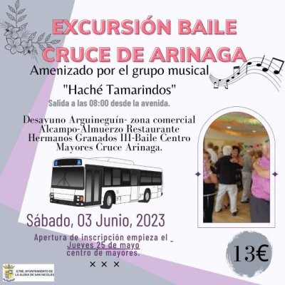 La Aldea: Se abren las inscripciones para participar en la excursi&oacute;n-baile en el Club de Mayores del Cruce de Arinaga