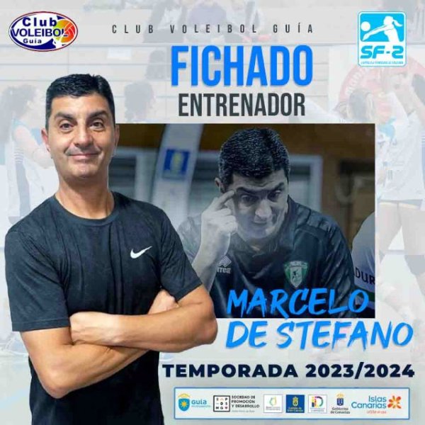 Marcelo De Stefano nuevo entrenador del CD Voleibol Gu&iacute;a en su estreno en Superliga 2