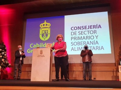 Milagrosa Moreno, de la Quesería ‘Campo de Guía’, galardonada en la XXVIII Cata de Quesos de Gran Canaria 2021